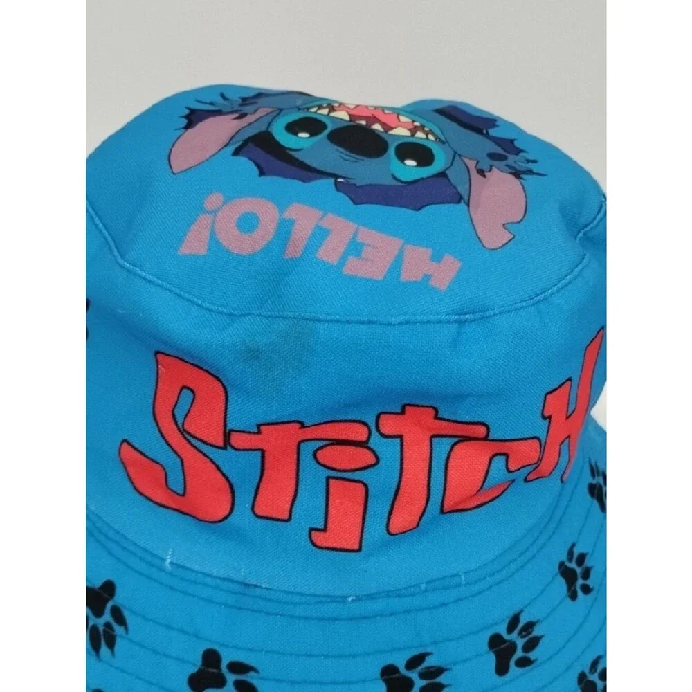 Blue Stitch Character Bucket Hat